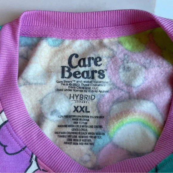 CARE BEARS | Hybrid Apparel Multicolor Sweatshirt Women's XXL TikTok Viral GUC - Picture 5 of 7